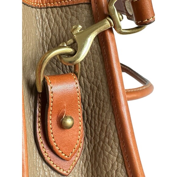 Vintage Dooney & Bourke All Weather Leather Handbag Pebbled Saddle Tan USA - Picture 14 of 17